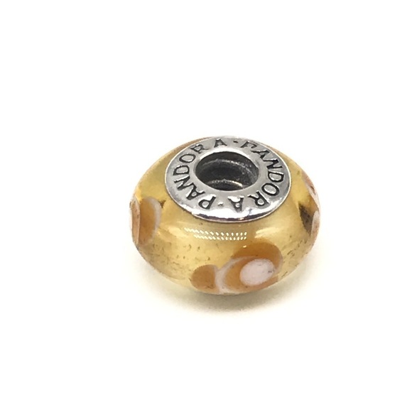 Pandora Yellow Flower Murano Glass Charm - Picture 2 of 3